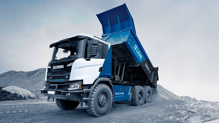 Scania indsætter fuld-elektriske lastbiler i minedrift hos LKAB i Nordsverige