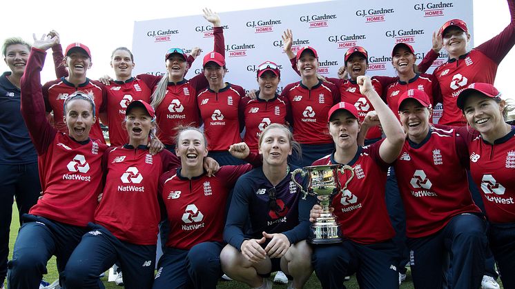 England celebrate in New Zealand earlier this year. Photo: Getty Images