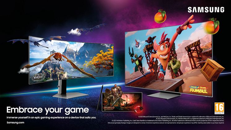 Samsung Europe samarbeider med Activision Blizzard EMEA på kampanjen Embrace your game