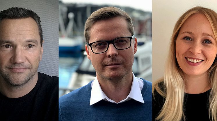 Frank Isaksen, Jon Hallvard Oddstøl og Anna Reibo Jentoft starter i Sjømatrådet.