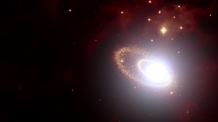 Spinning supermassive black hole rips star apart (artist’s impression)