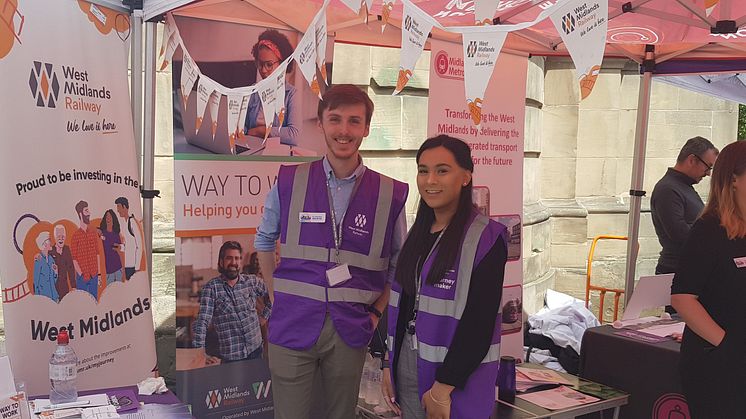 West Midlands Railway representatives at Colmore BID's Clean Air Day event 2019