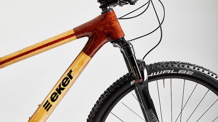 Eker Bicycles ram är tillverkad av hållbart odlad bambu i Uganda.