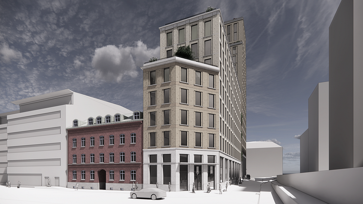 Granskning av detaljplan för centrumutveckling vid Kilsgatan är ett av ärendena på stadsbyggnadsnämnden den 21 november. Bild: Arkitema
