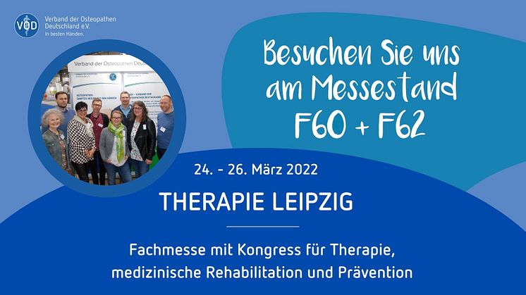Fragen rund um die Osteopathie beantwortet der Verband der Osteopathen Deutschland auf der therapie Leipzig.