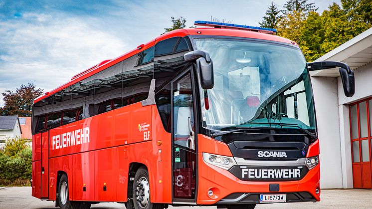 Der Scania Interlink HD ist die neue mobile Einsatzleit- und Stabstelle des Landes-Feuerwehrverbands Oberösterreich.