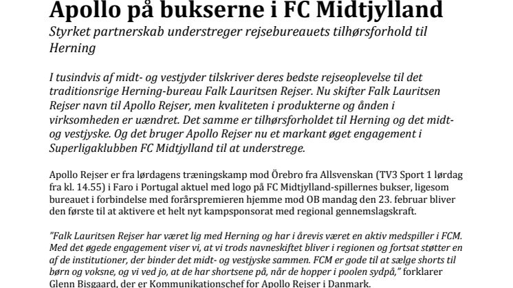 Apollo på bukserne i FC Midtjylland