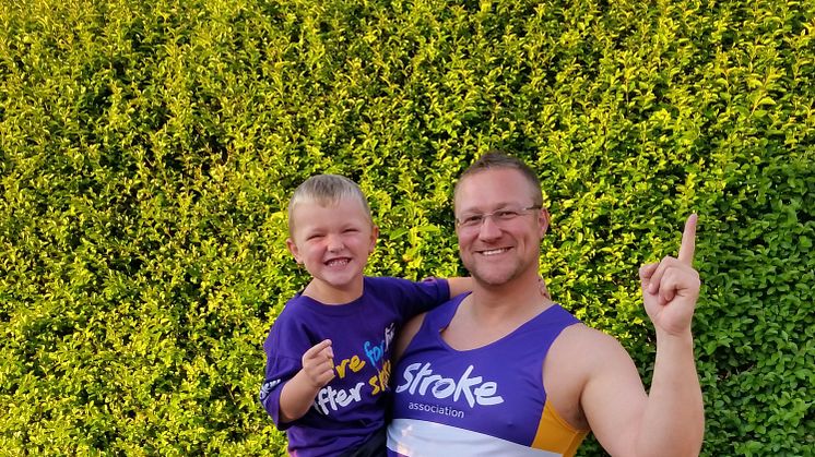Father and son duo take on the Bupa Great North Run and Mini Great North Run for stroke