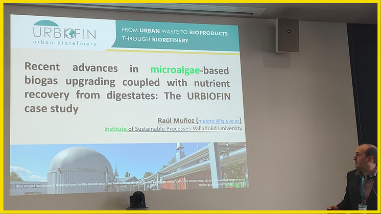 URBIOFIN presentation at the 13th IWA Specialist Conference on Wastewater Ponds and Algal Technologies