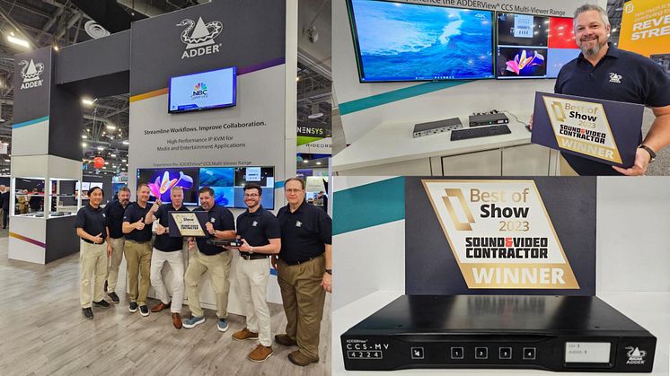 The team celebrate the news at NABShow 2023!