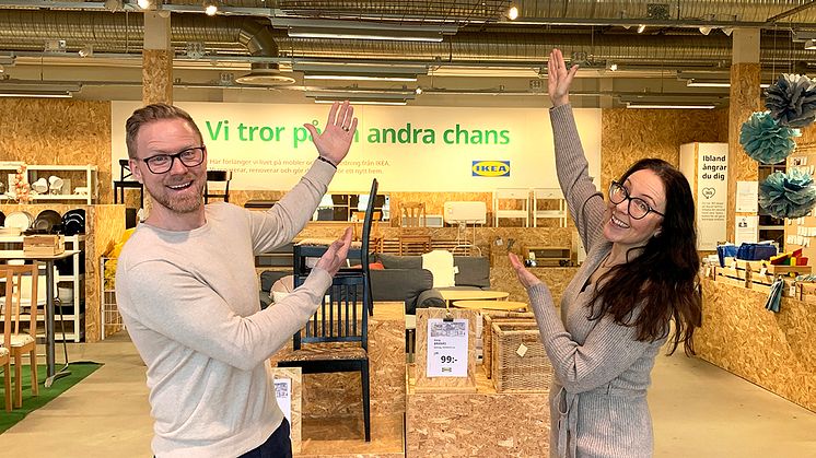 Centrumledare Simon Glimtoft och Camilla Johansson, Projektledare IKEA