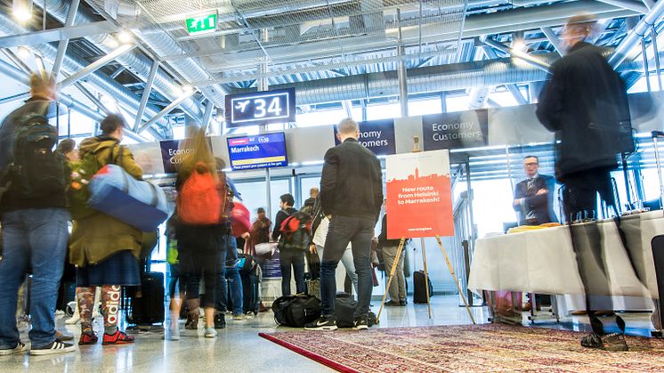 Premiär för Norwegians första direktlinje mellan Helsingfors och Marrakech