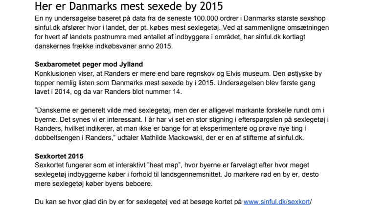 Her er Danmarks mest sexede by 2015
