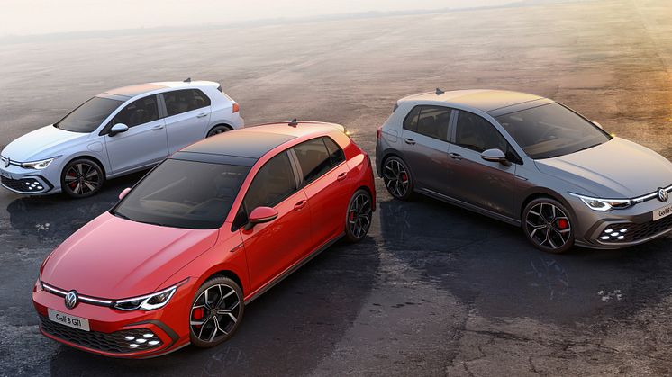 Volkswagen præsenterer bla. de tre sportslige GTI, GTD og GTE-varianter af den nye Golf 8