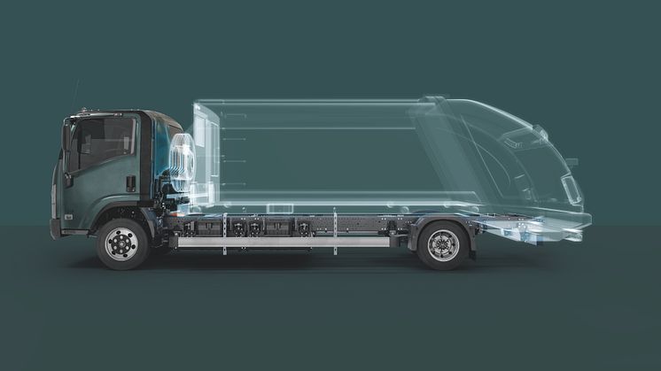 Eine von vielen möglichen Aufbauten und Transportanwendungen, die der BAX 7.5 emissionsfrei unterstützt.