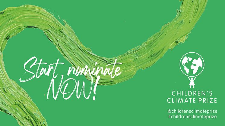 Nominations open for the Children's Climate Prize 2021