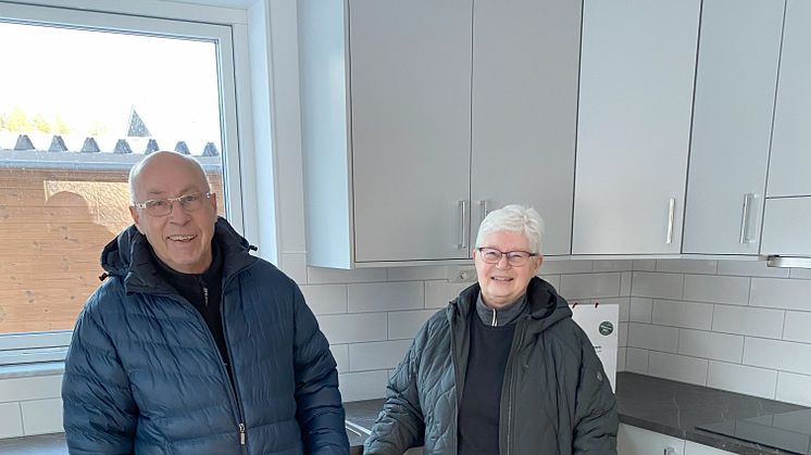 Anita och Åke Vänman - nyinflyttade i Brf Lövöbacken 1 i Holmsund