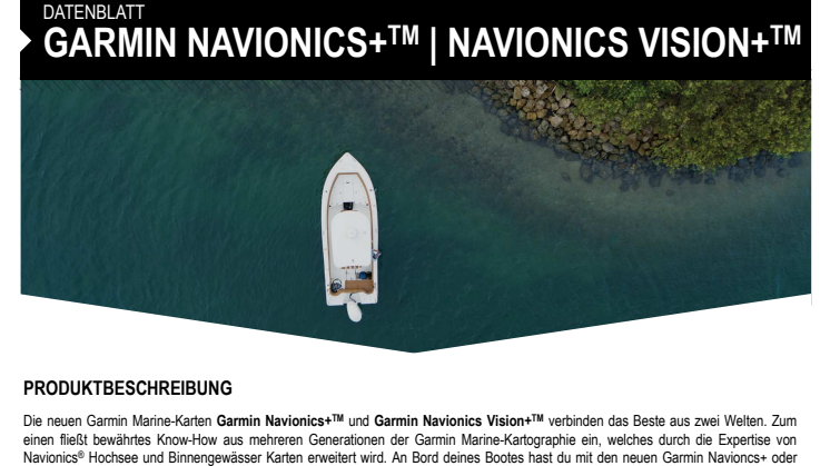 Datenblatt Garmin Navionics+ Vision+