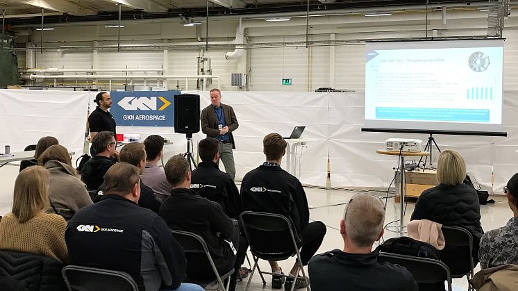 Lean-utbildning på GKN Aerospace med Kim Halvorsen, Program Director och Samuel Caceres, regional Lean-expert 