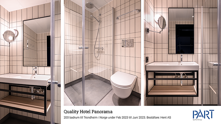 Part levererar 200 badrum till Quality Hotel Panorama i Norge.