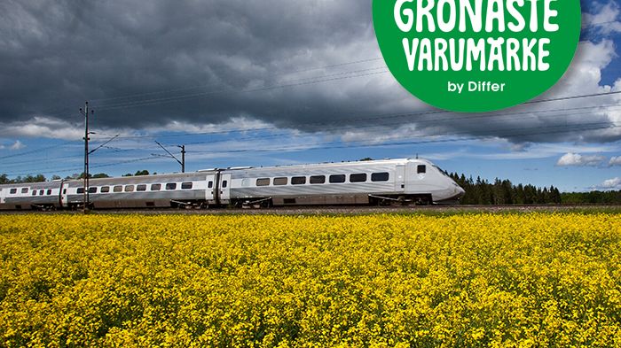 X 2000 är Sveriges snabbaste och mest energieffektiva snabbtåg - det ger lägst klimatavtryck per resenär.