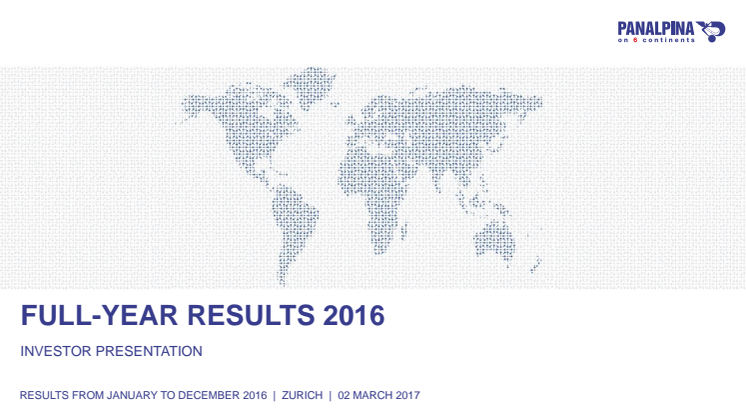 Full-Year Results 2016 – Investor Presentation