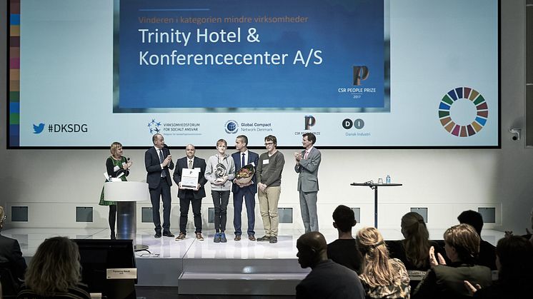 Trinity Hotel & Konference Center i Fredericia vandt CSR People Prize 2017 for mindre virksomheder