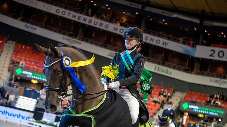 Josefine Hoffman and Hoennerups Drive was one of the riders at Lövsta Future Challenge International U25 in Gothenburg 2020. The concept has now developed to a tour inlcuding Vilhelmsborg and Amsterdam. Photo: Roland Thunholm