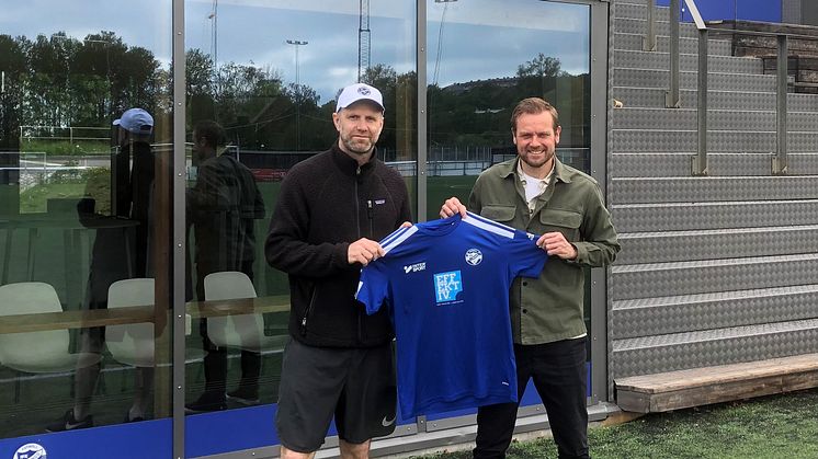 Markus Karlsson, klubbchef IFK Lidingö FK och Mattias Jonsson, partner Effektiv 