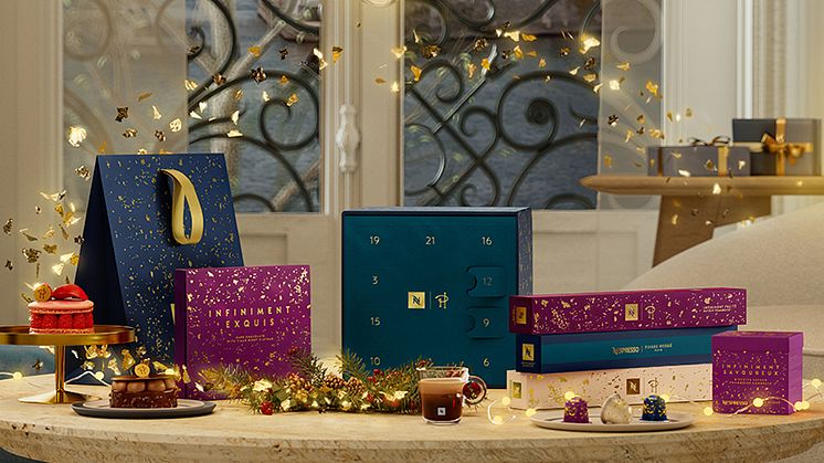 Nespresso och Pierre Hermé lanserar en julsamling av kaffe och konfekt – för att fira delad glädje och vardaglig konst