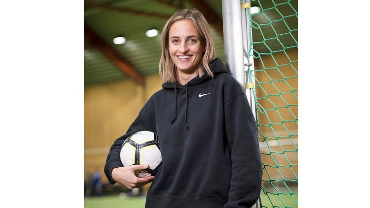 Nathalie Björn, fotbollsspelare i svenska landslaget och ambassadör för Hjärt-Lungfonden