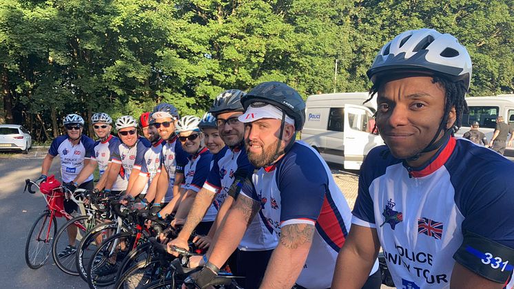  Cyclists take part in 180-mile charity ride in honour of fallen police officers