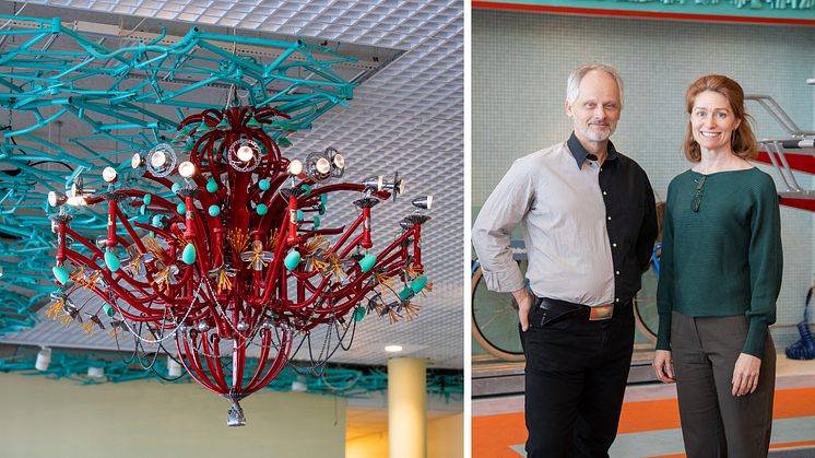 Jonas Torstensson och Linda Röjås från Torstensson Art & Design har tillsammans med Wihlborgs och arkitekterna Krook & Tjäder utformat kontorshuset Kvartettens konstnärliga utsmyckningar, såsom en ljuskrona skapad av återbrukade cykeldelar.