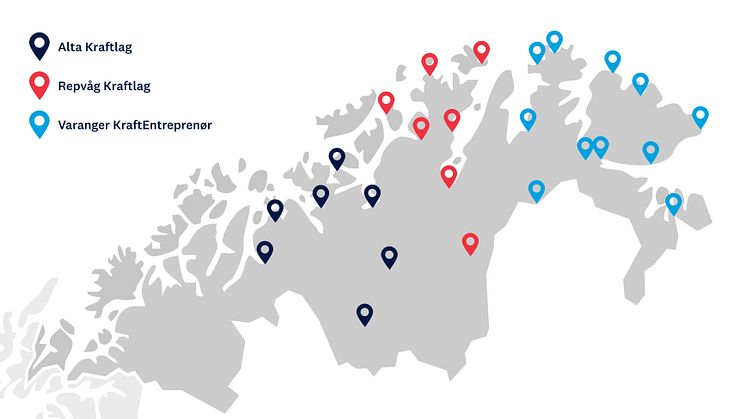 Områdeutbygging av hurtigladere Troms og Finnmark - uten stedsnavn