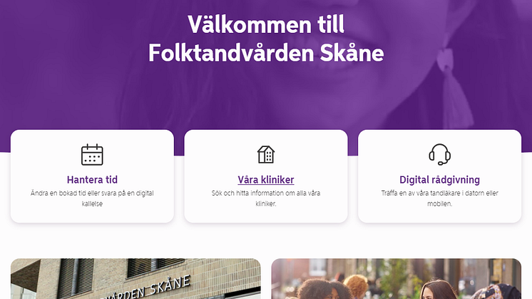 Folktandvården Skånes webbplats får ny kostym 