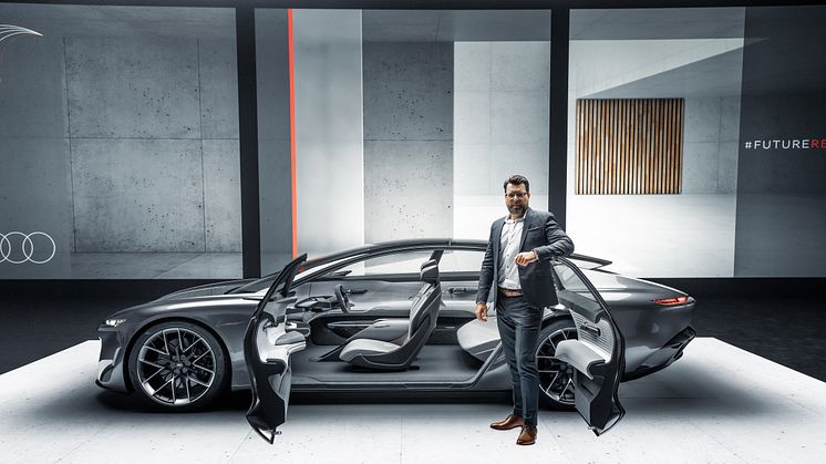 Audi grandsphere concept og Oliver Hoffmann (Head of Technical Development)