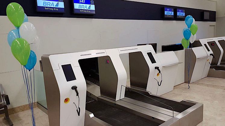 New bag drop system at Visby Airport. Photo: Swedavia