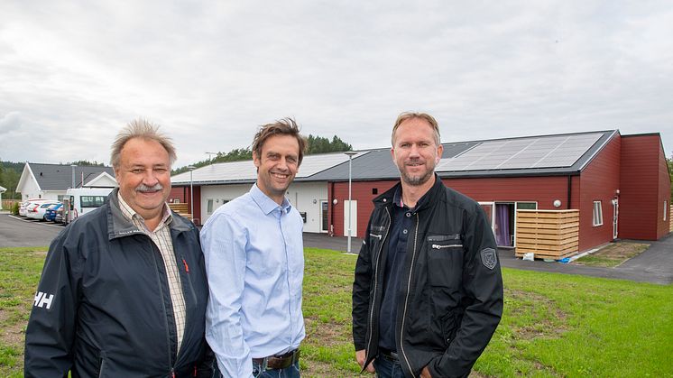 Kenneth Westholm (Wikström AB), Jonas Malmström (Yokk Solar) och Joachim Zackrisson (Fyrstads El)
