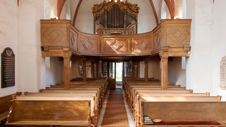 Scheibe-Orgel in der Nikolaikirche Zschortau ©Daniel Senf