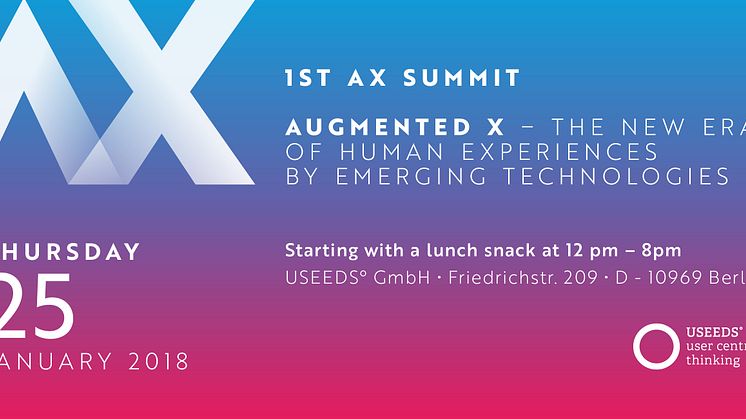 1st AX SUMMIT Augmented X - the new era of human experiences by emerging technologies