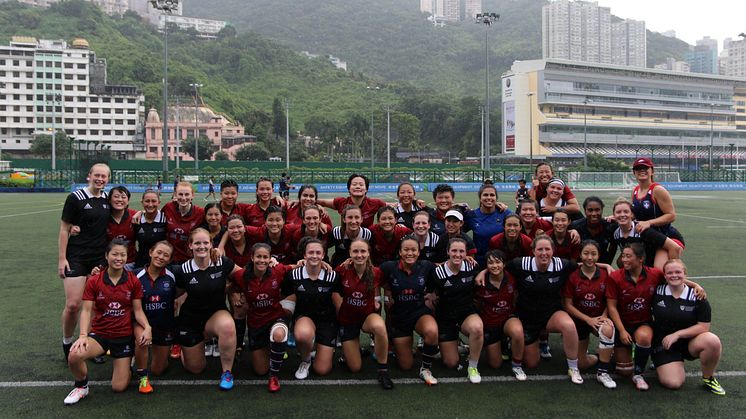 Northumbria University Women's Rugby 1st Team with Hong Kong national squad