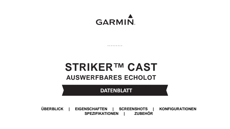 Datenblatt Garmin STRIKER Cast