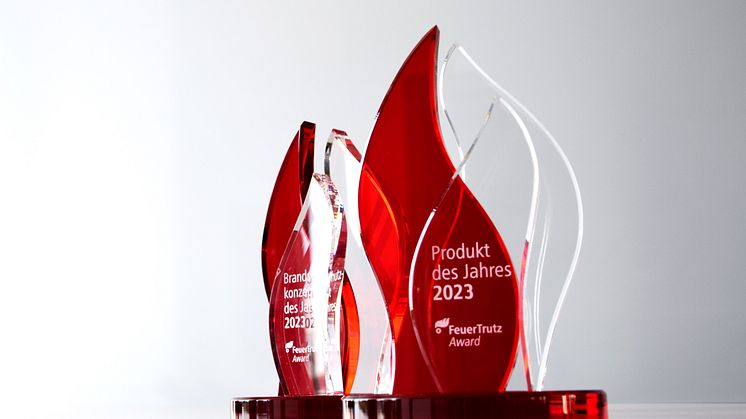 Der FeuerTrutz Award wird in zwei Kategorien an genehmigungsfähige Brandschutzkonzepte und die beliebtesten Produkte des Jahres verliehen.