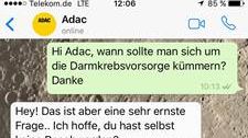 Teil 1 des Whatsapp-Chats mit dem ADAC-Service #dontcallmom