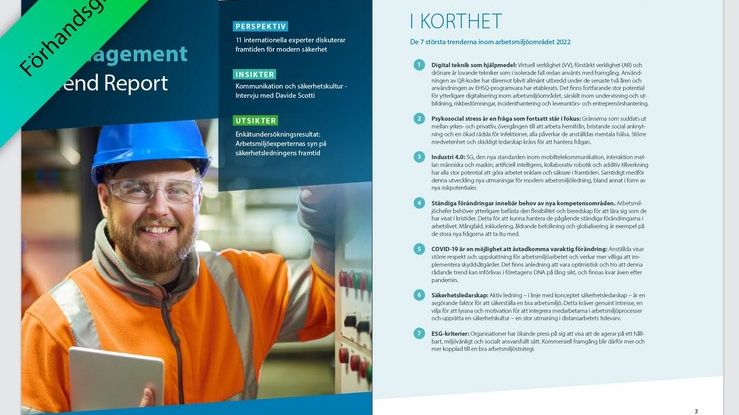 Safety Management Trend Report 2022: Med fokus på Arbetsmiljö och Säkerhet