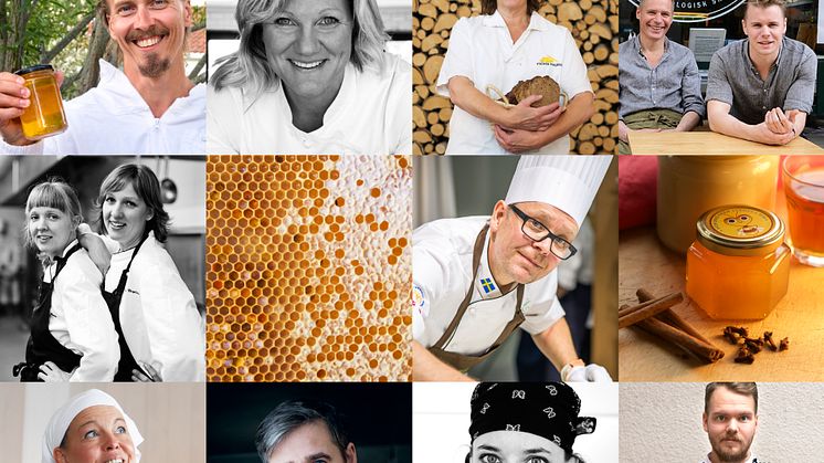 Kockar, bagare och konditorer som stöttar Svenska Bin med inspirerande recept med svensk honung.