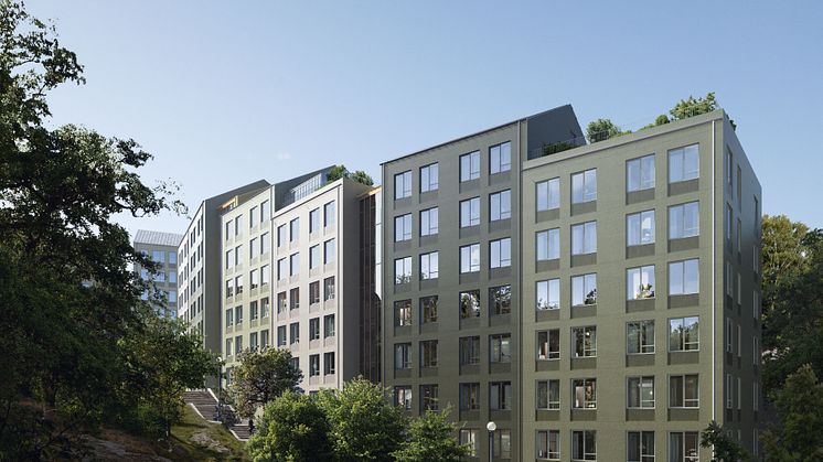 I gemytliga Majorna bygger Wallenstam 138 fina lägenheter längs med Stenklevsgatan. Högst upp på två av huskropparna blir det takterrasser för de boende, på en av terrasserna finns även växthus.