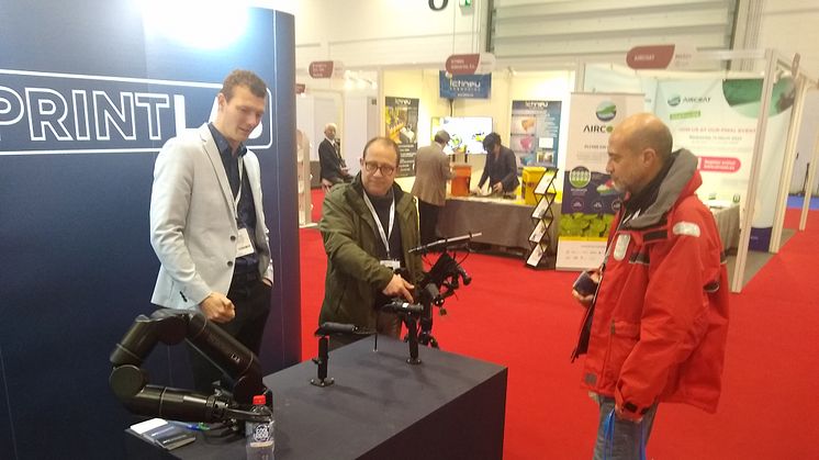 The new Reach Bravo 7 manipulator being demonstrated on the Blueprint Labs stand