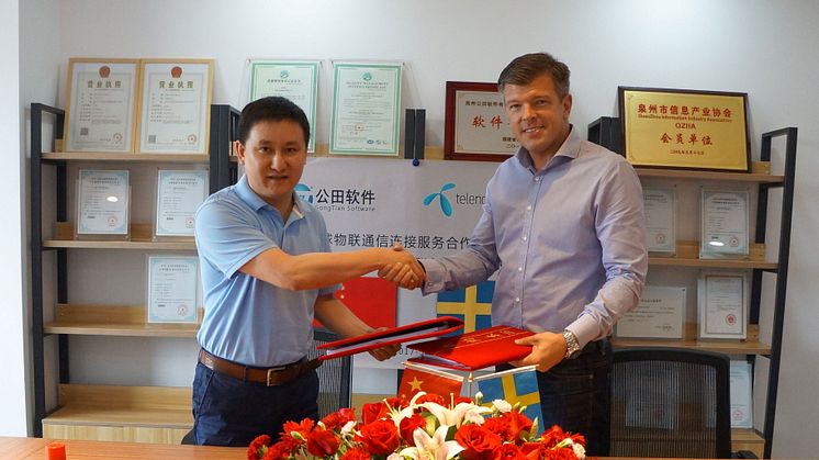 Mr. Lin Gonggeng, CEO, GongTian and Seth Ryding, Head of Region Asia-Pacific, Telenor Connexion.