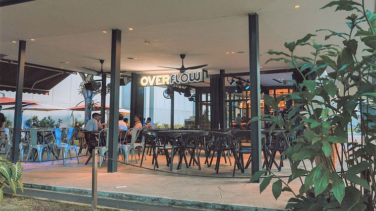 Overflow, Singapore’s newest live music bar and the first at Changi Airport, opens on 15 March.  Local bands to benefit from this new performance platform to showcase their talents each evening from Mondays to Saturdays